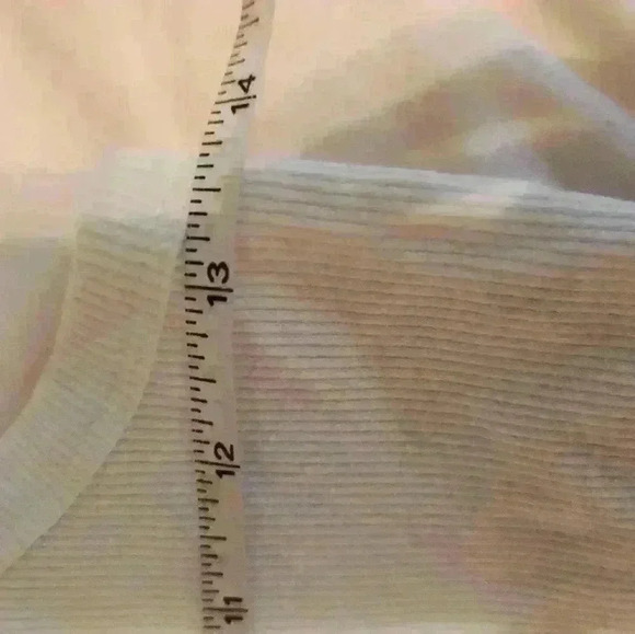 DKNY SPORT White Crop top tank knit Rib off white cream Halter summer Classy sum - Picture 7 of 8